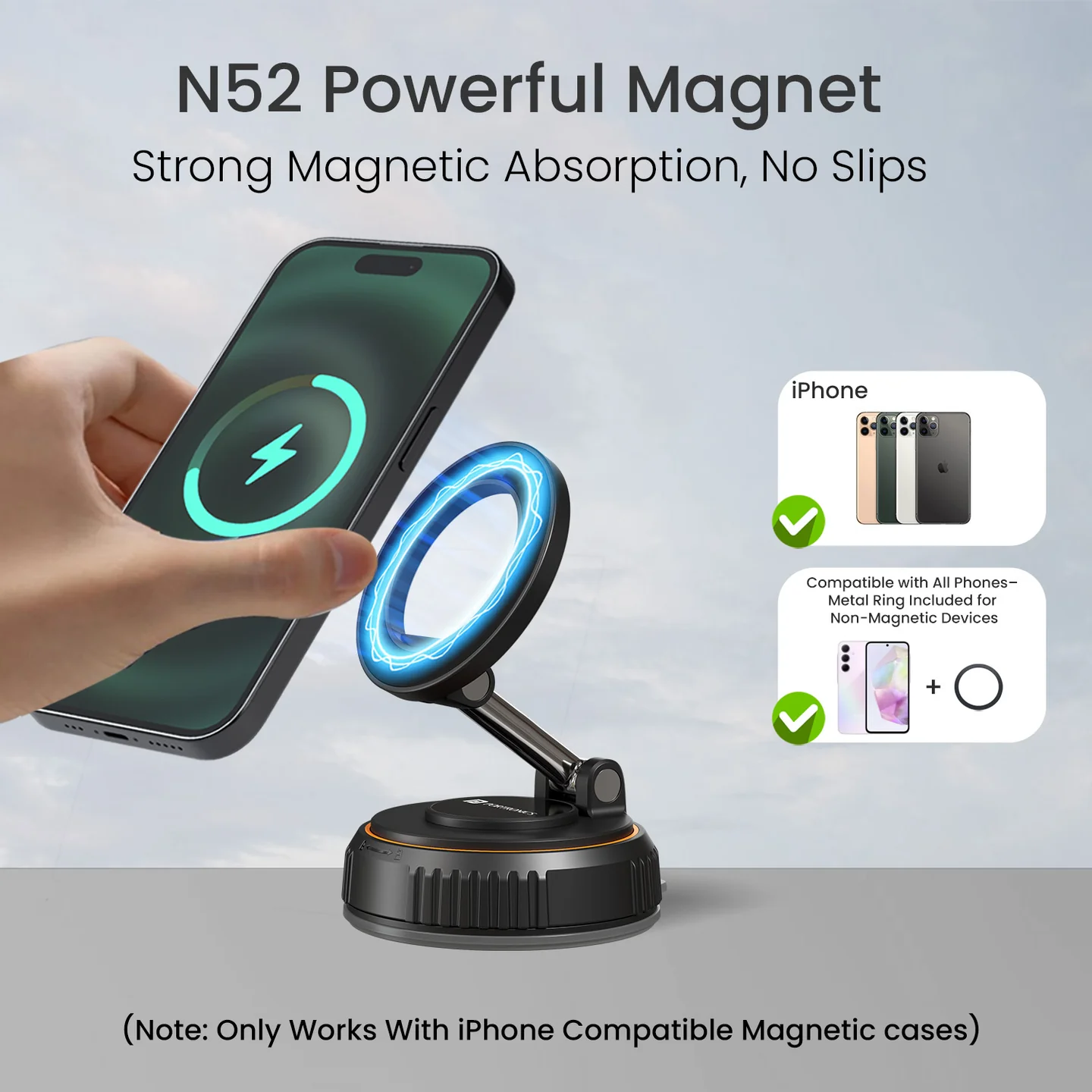 Hold Y – Magnetic Phone Holder with 360° Adjustable Viewing - Image 3